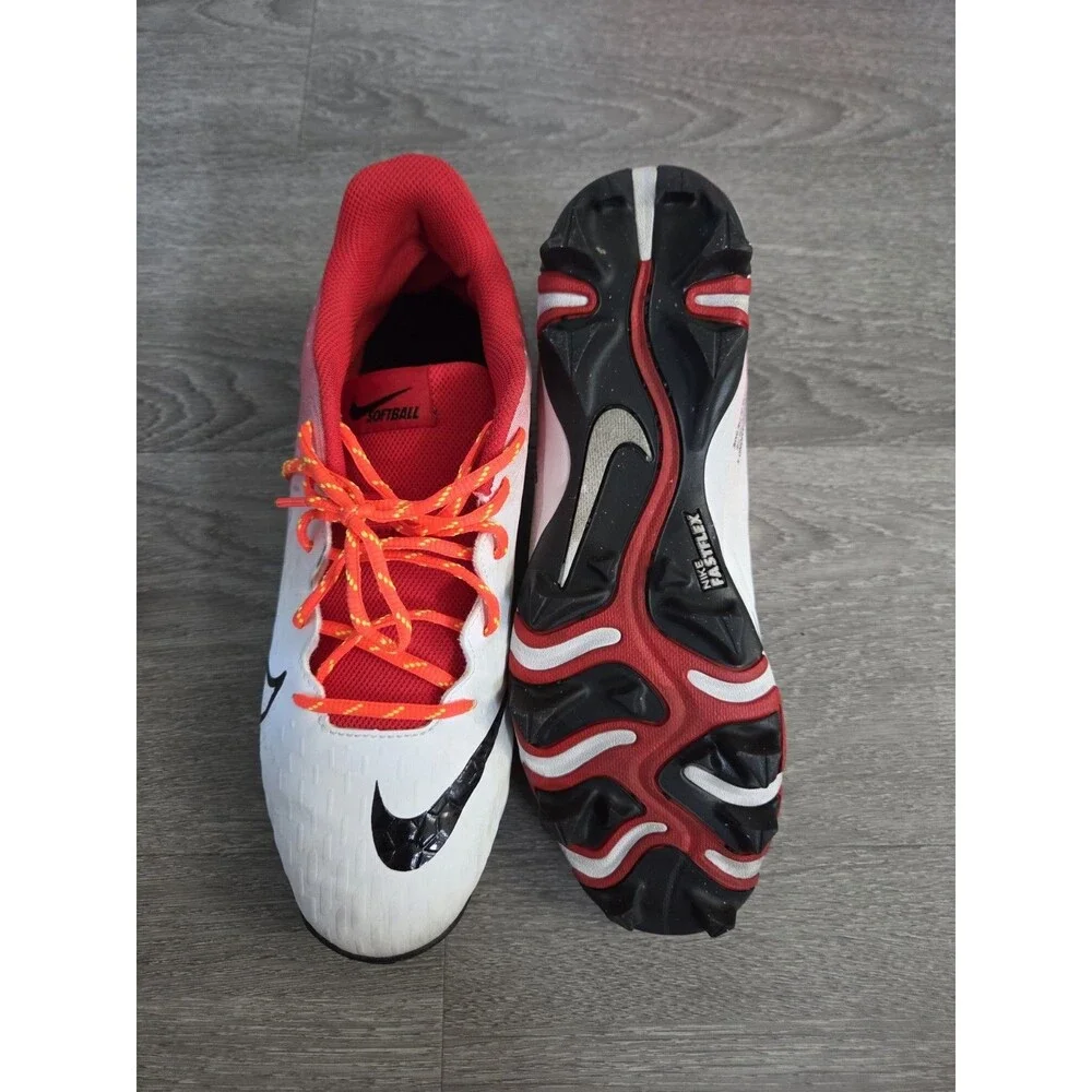 Nike Hyperdiamond 4 Softball Cleats White Red Black Women’s Size 11 CZ5918-601